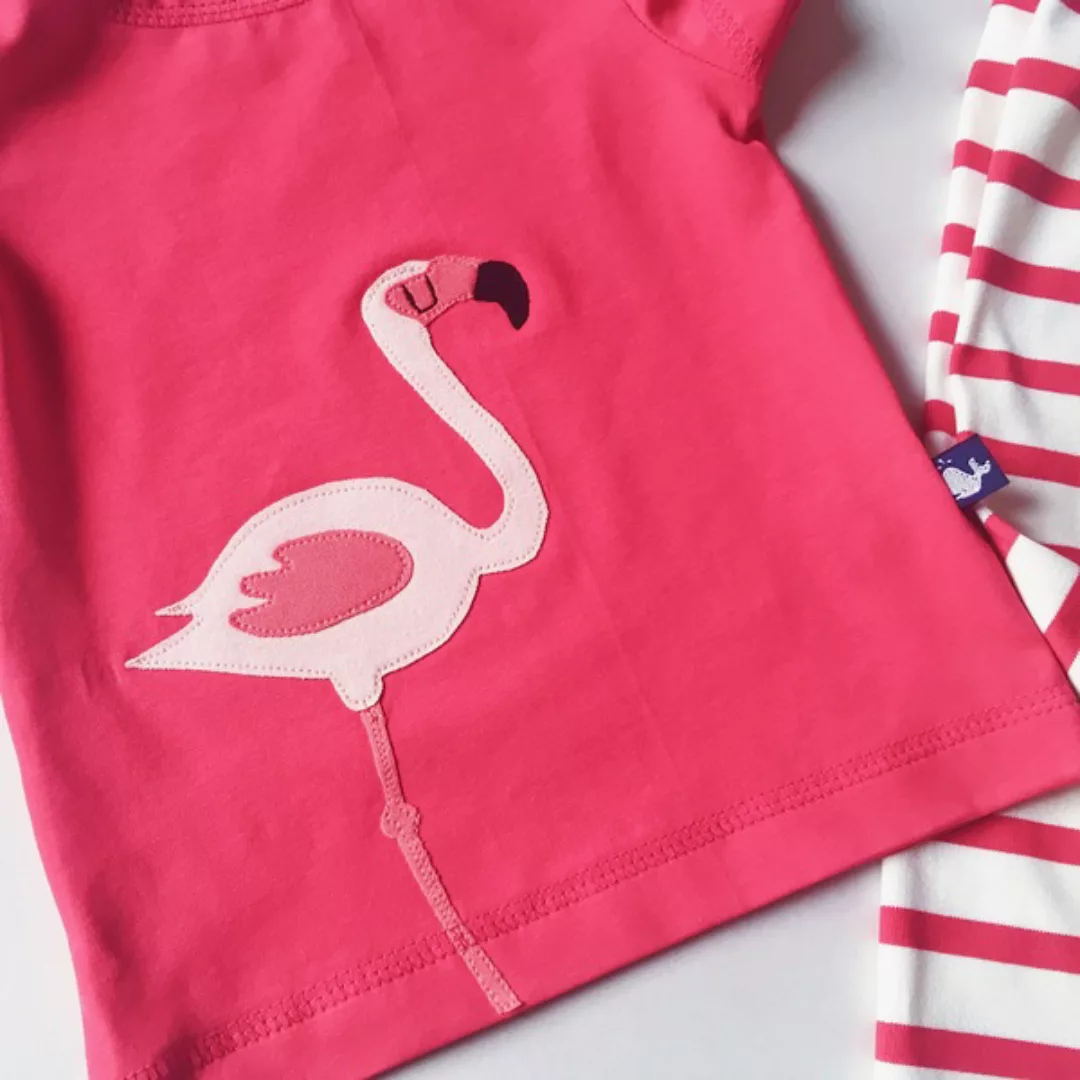 Baby T-shirt Mit Applikation Flamingo günstig online kaufen