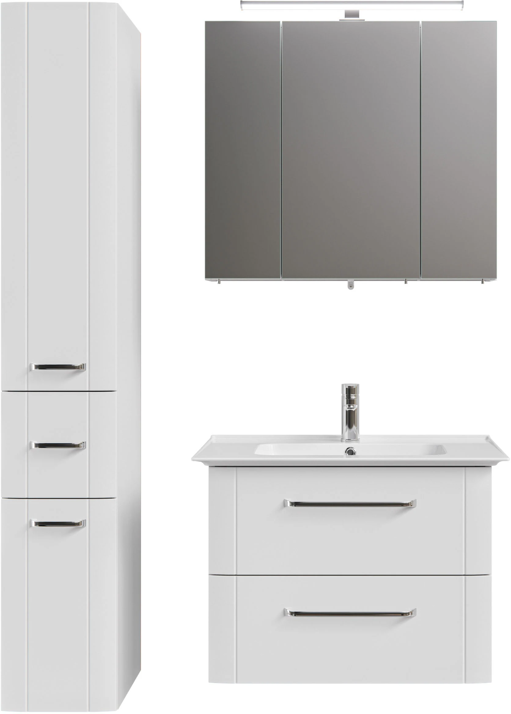 Saphir Badmöbel-Set "Badmöbel-Set Serie 3006 3-teilig Keramik-Waschtisch mi günstig online kaufen