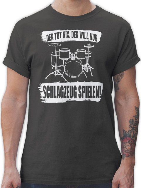 Shirtracer T-Shirt Der tut nix. der will nur Schlagzeug spielen. Musik Inst günstig online kaufen