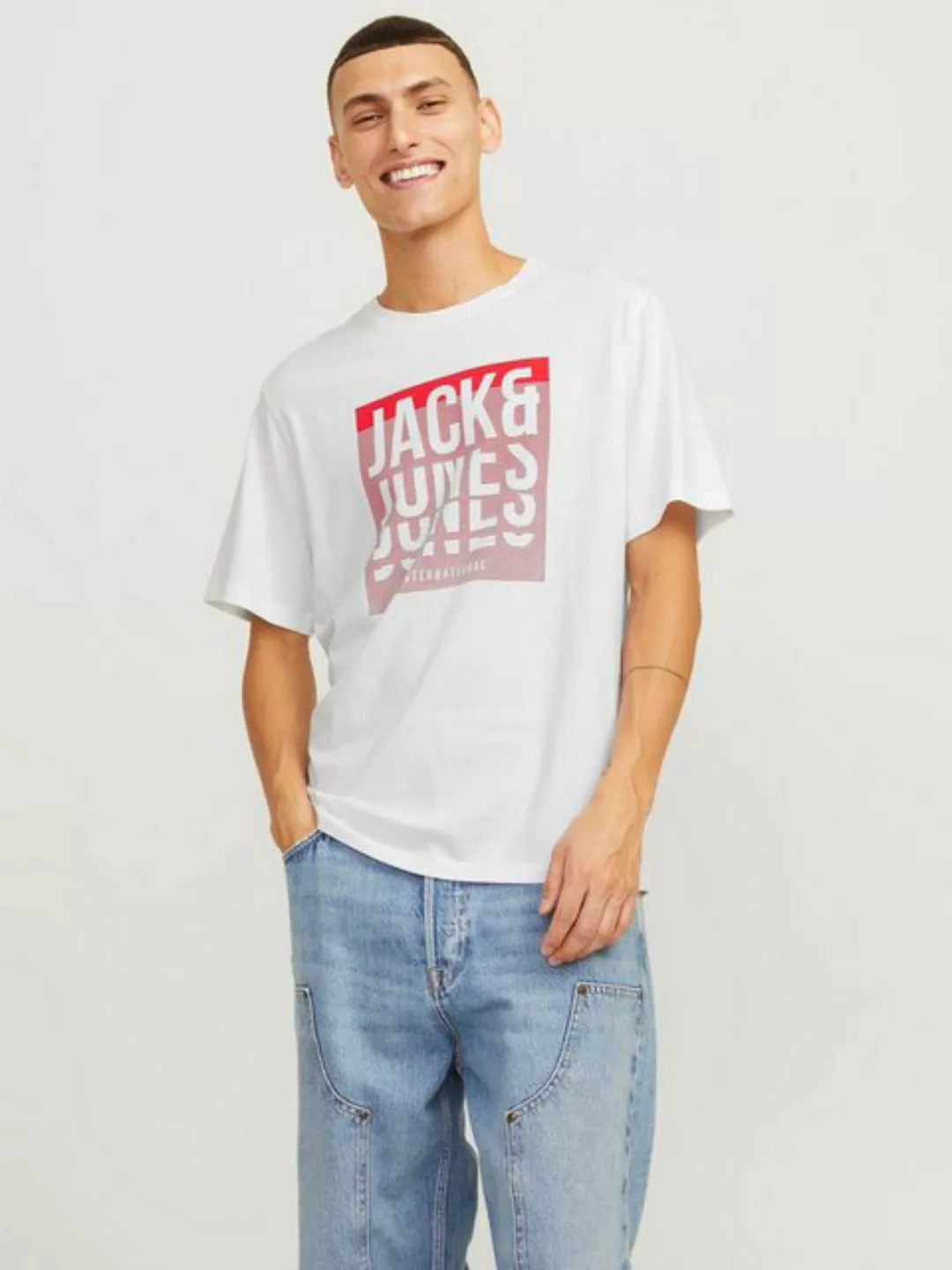 Jack & Jones T-Shirt JJFLINT TEE SS CREW NECK günstig online kaufen