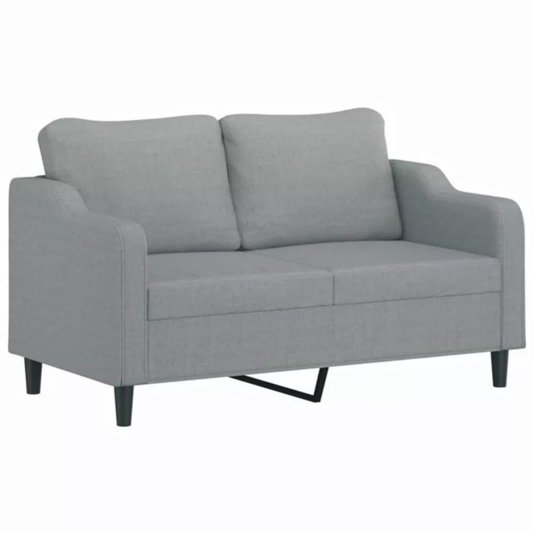 vidaXL Sofa 2-Sitzer-Sofa Hellgrau 140 cm Stoff günstig online kaufen