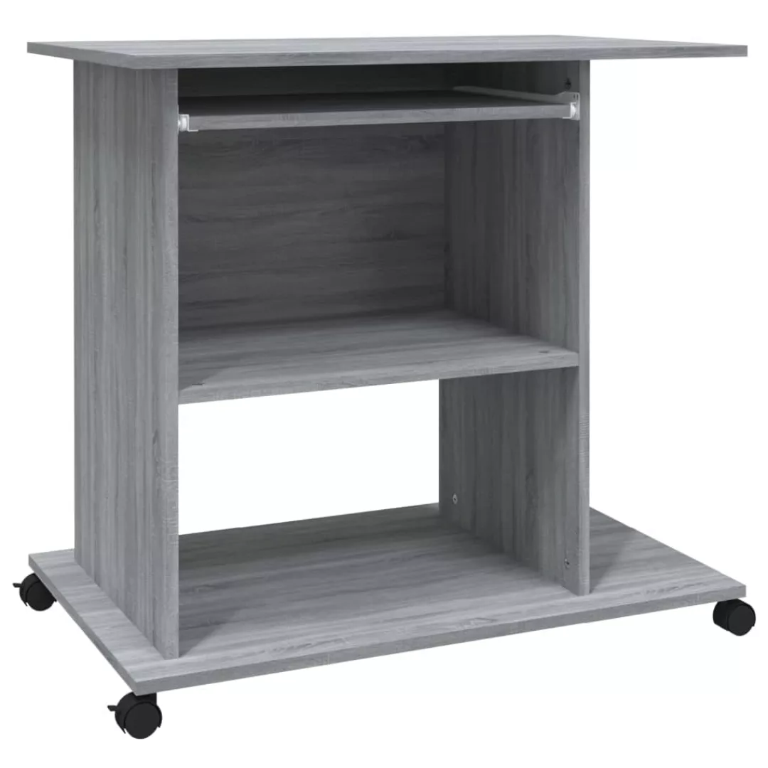 Vidaxl Schreibtisch Grau Sonoma 80x50x75 Cm Holzwerkstoff günstig online kaufen