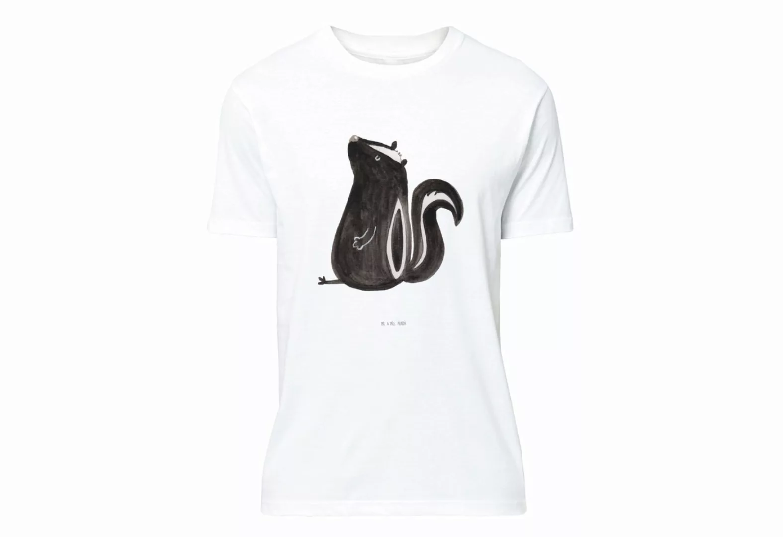 Mr. & Mrs. Panda T-Shirt Stinktier sitzend - Weiß - Geschenk, Männer, Besse günstig online kaufen