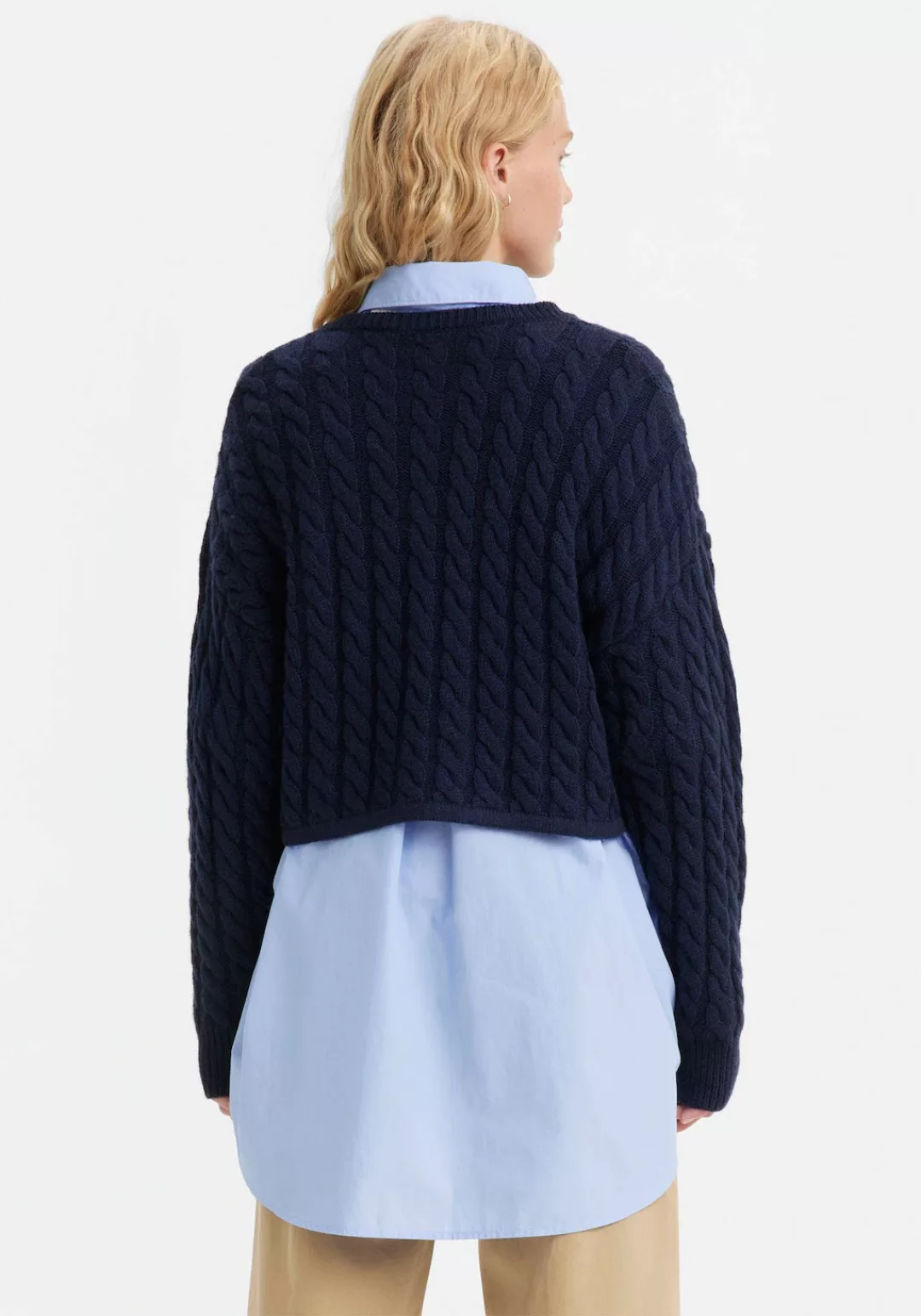 Levi's® Wollpullover RAE CROPPED SWEATER mit Zopfmuster - super kurz geschn günstig online kaufen