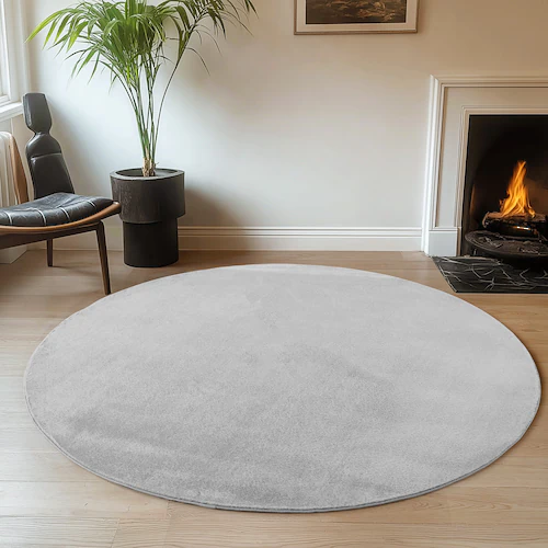 Ayyildiz Teppiche Teppich »JOY 1400«, rund, 11 mm Höhe, uni Kurzflor, Wohnz günstig online kaufen