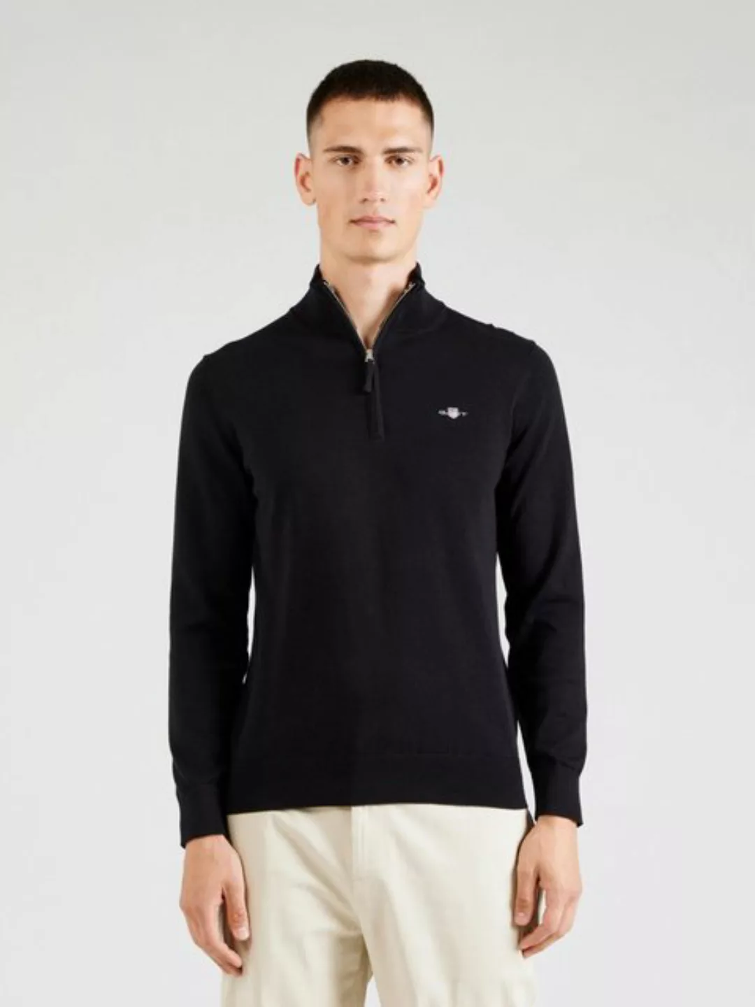 Gant Troyer CLASSIC COTTON HALF ZIP mit gerippten Details günstig online kaufen