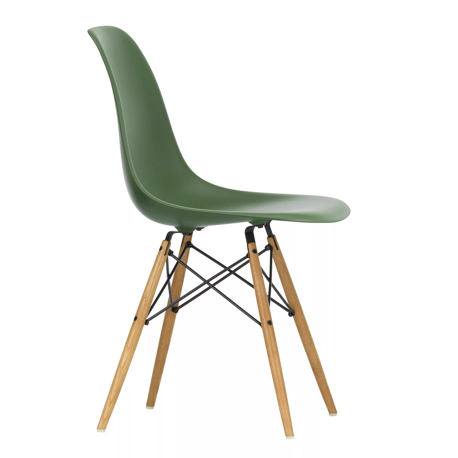 Vitra - Eames Plastic Side Chair DSW Gestell Esche - forest/Sitzschale Poly günstig online kaufen