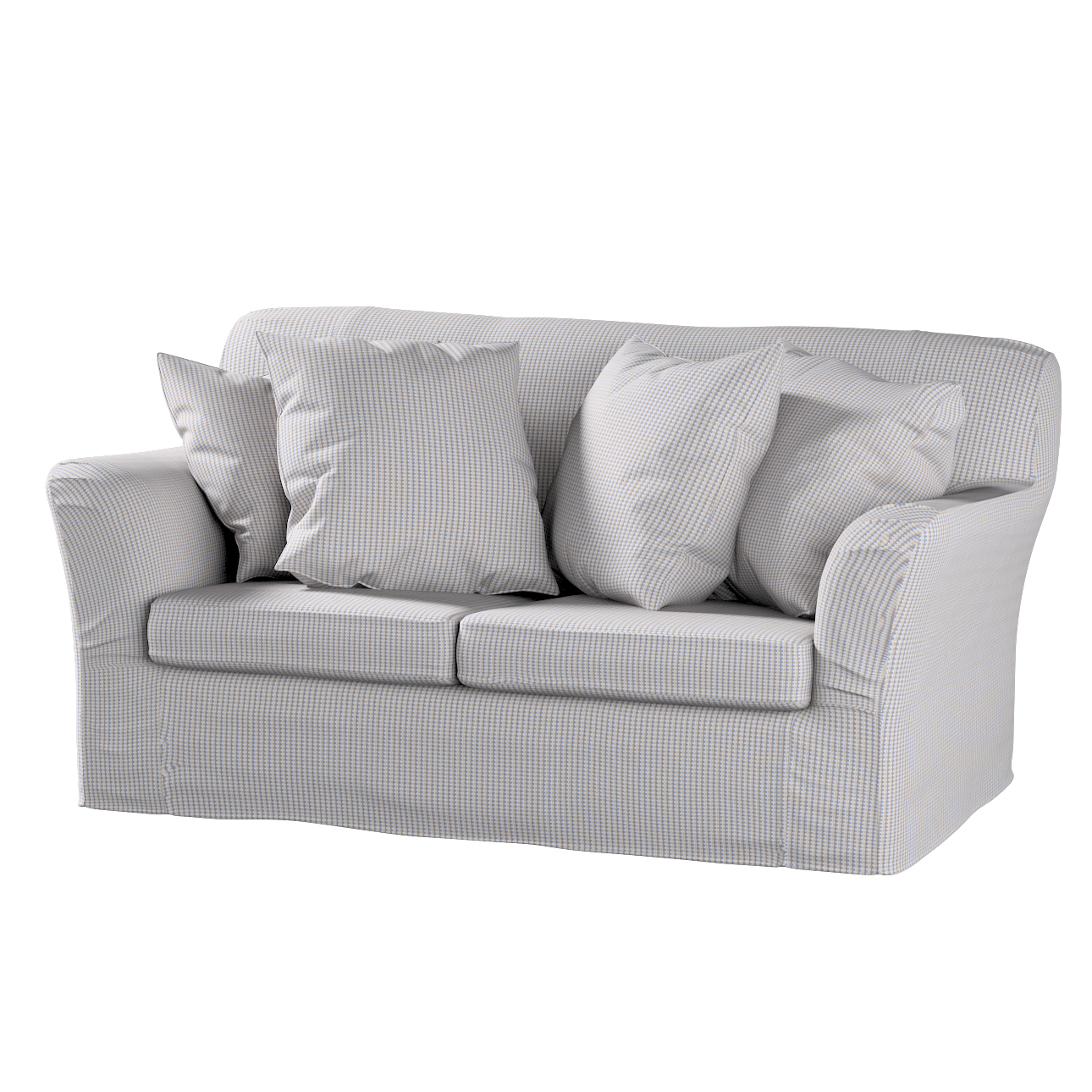 Bezug für Tomelilla 2-Sitzer Sofa nicht ausklappbar, beige-blau, Sofahusse, günstig online kaufen