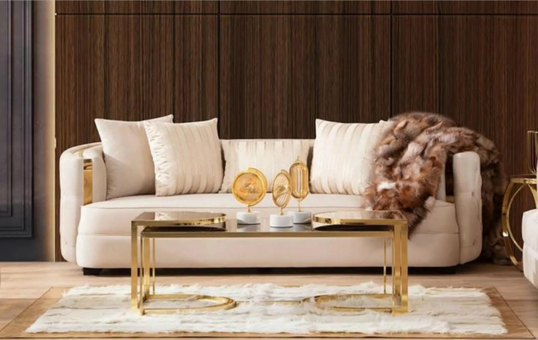 JVmoebel 3-Sitzer Sofa 3 Sitzer Möbel Stoff Dreisitzer Sofas Luxus Design W günstig online kaufen