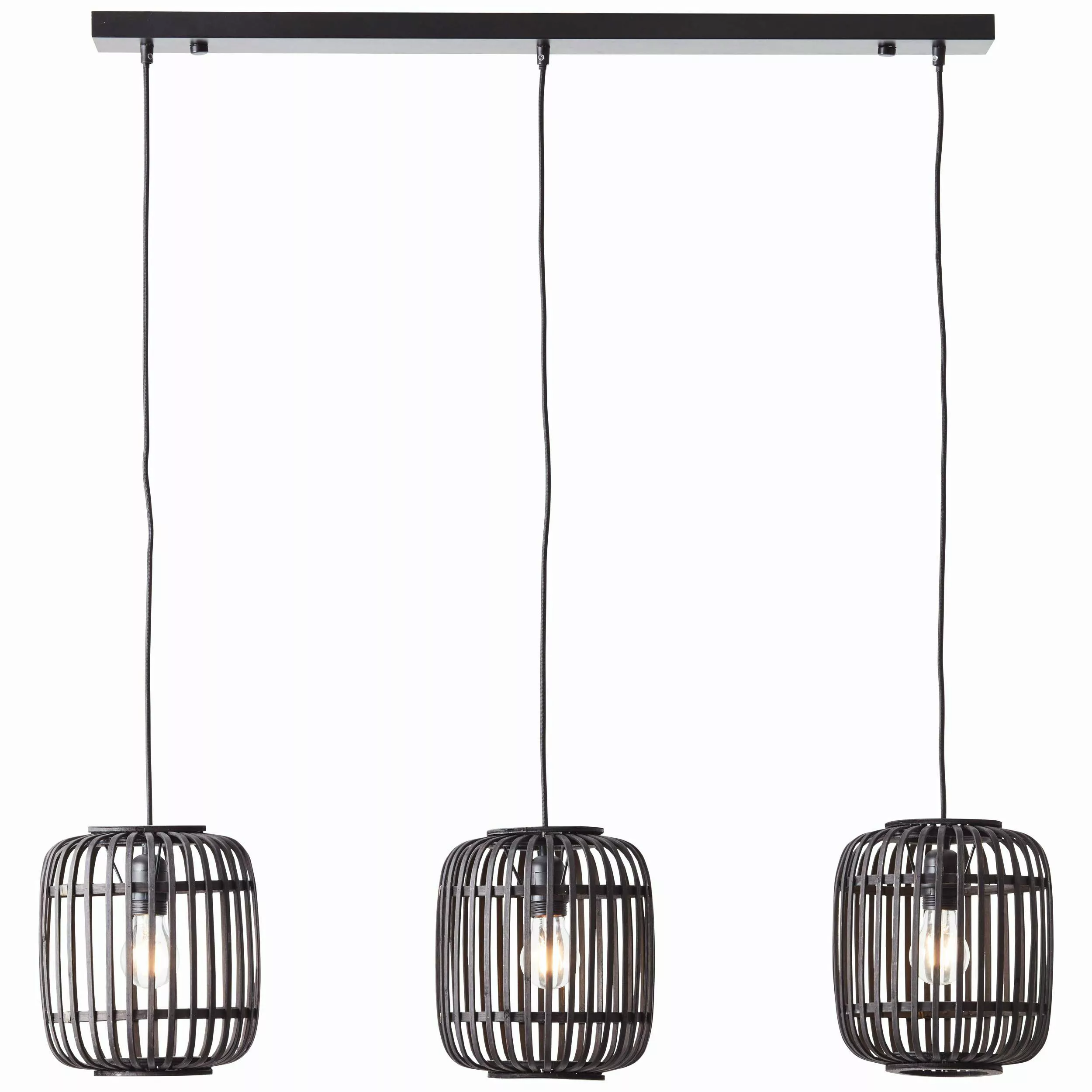 Brilliant Pendelleuchte Woodrow, ohne Leuchtmittel, Bambus günstig online kaufen