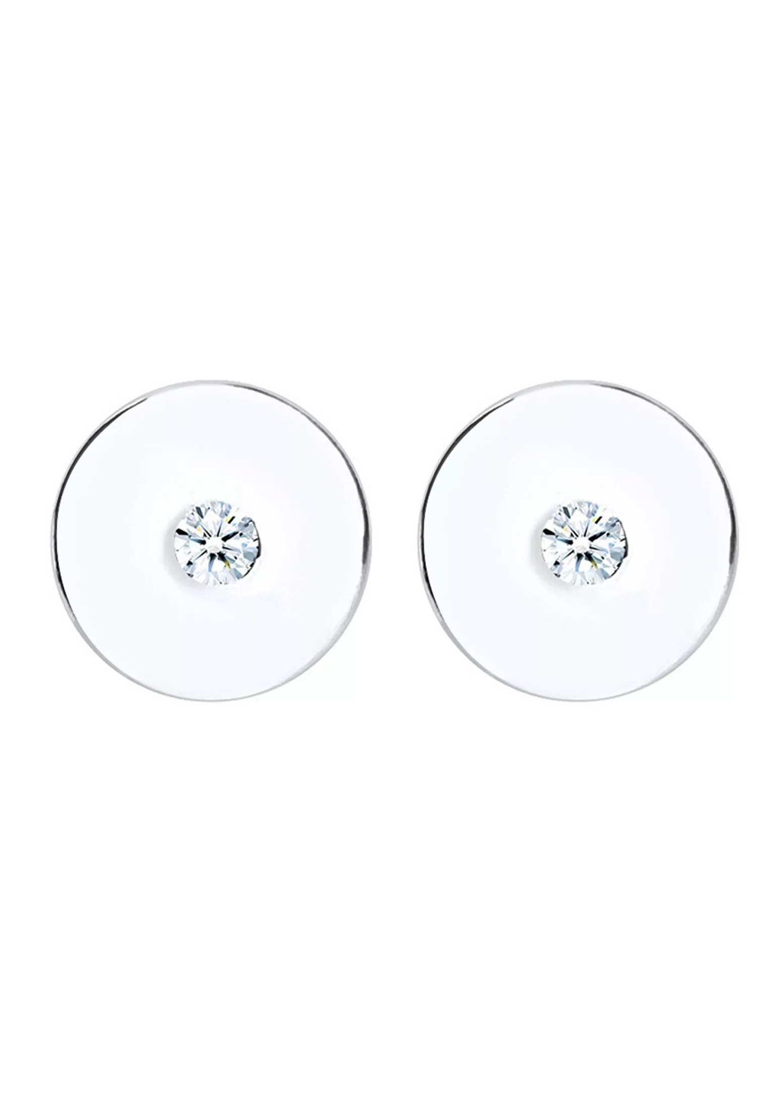 Elli DIAMONDS Paar Ohrstecker »Kreis Geo Filigran Diamant (0.01 ct.) 925 Si günstig online kaufen