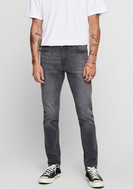 ONLY & SONS Slim-fit-Jeans Skinny Fit Jeans Basic Denim Hose Stoned Washed günstig online kaufen