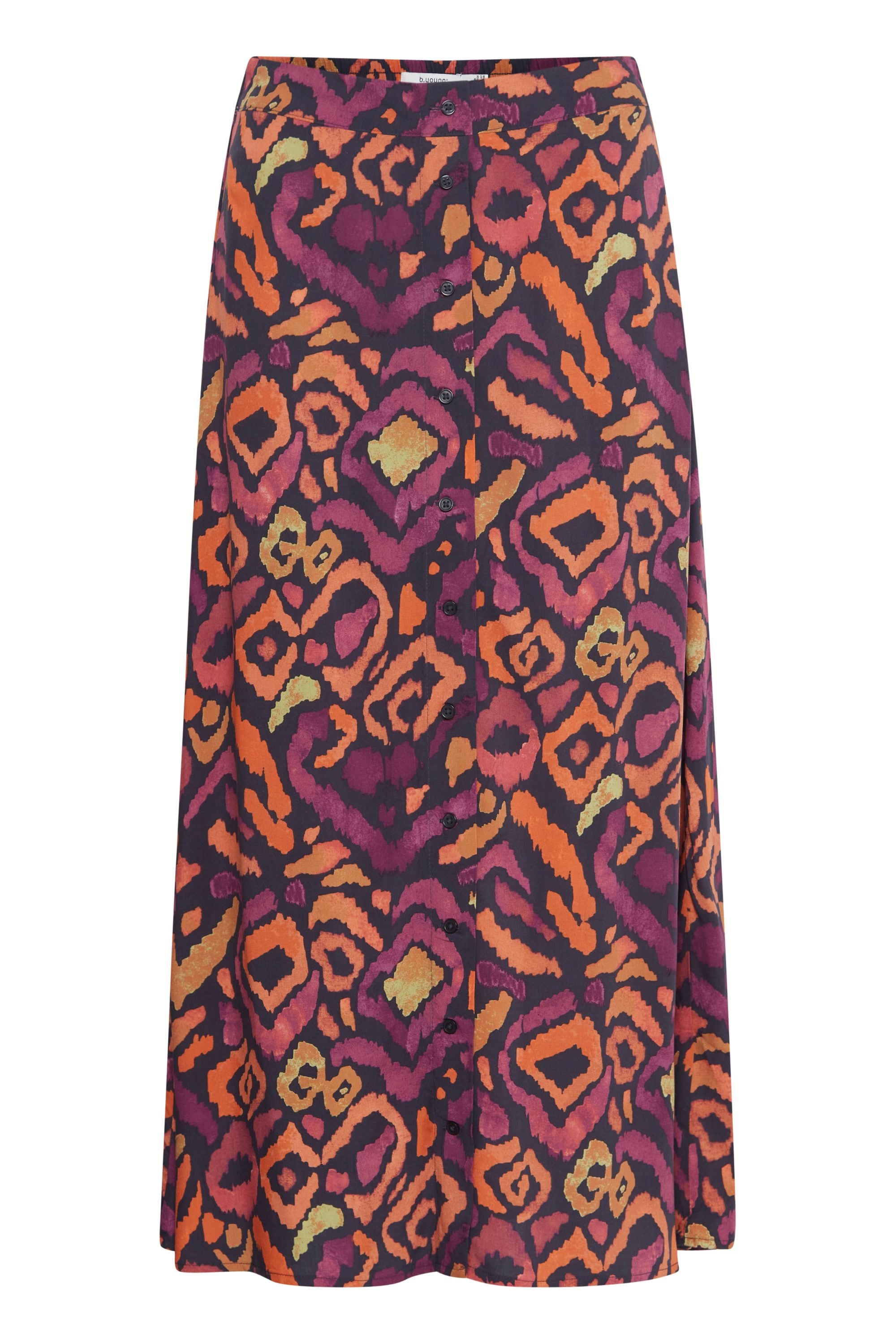 b.young A-Linien-Rock BYMMJOELLA MIDI SKIRT 2 - sommerlicher Rock mit Knopf günstig online kaufen