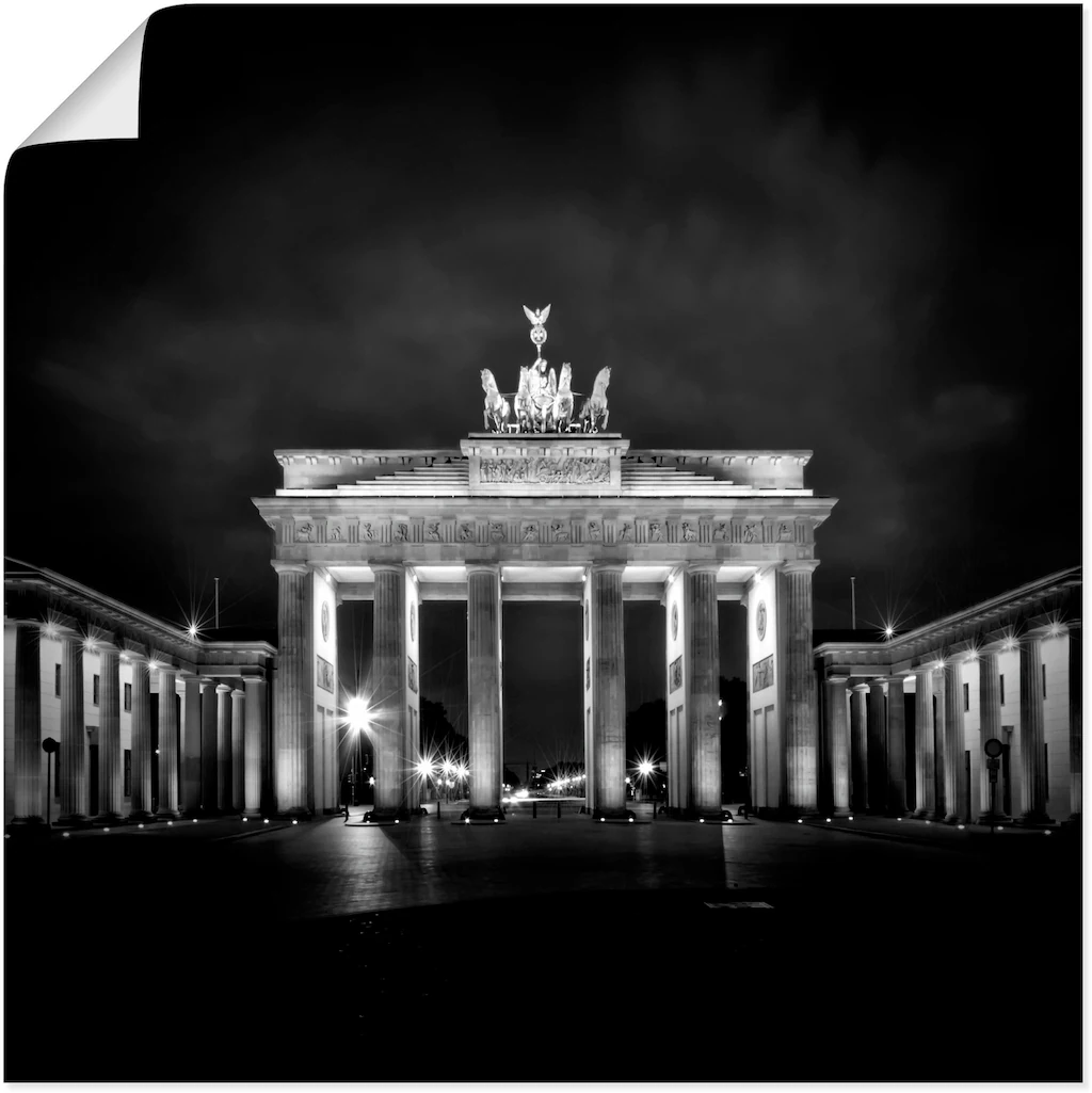 Artland Wandbild "Berlin Brandenburger Tor I", Gebäude, (1 St.), als Leinwa günstig online kaufen