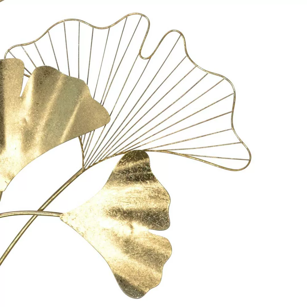 Blumen Wanddeko in Goldfarben Metall günstig online kaufen