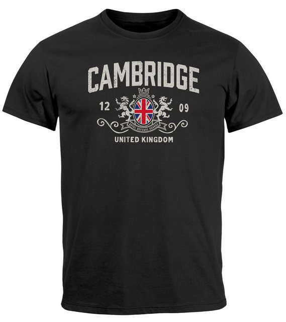 Neverless Print-Shirt Herren T-Shirt Cambridge United Kingdom Union Jack En günstig online kaufen