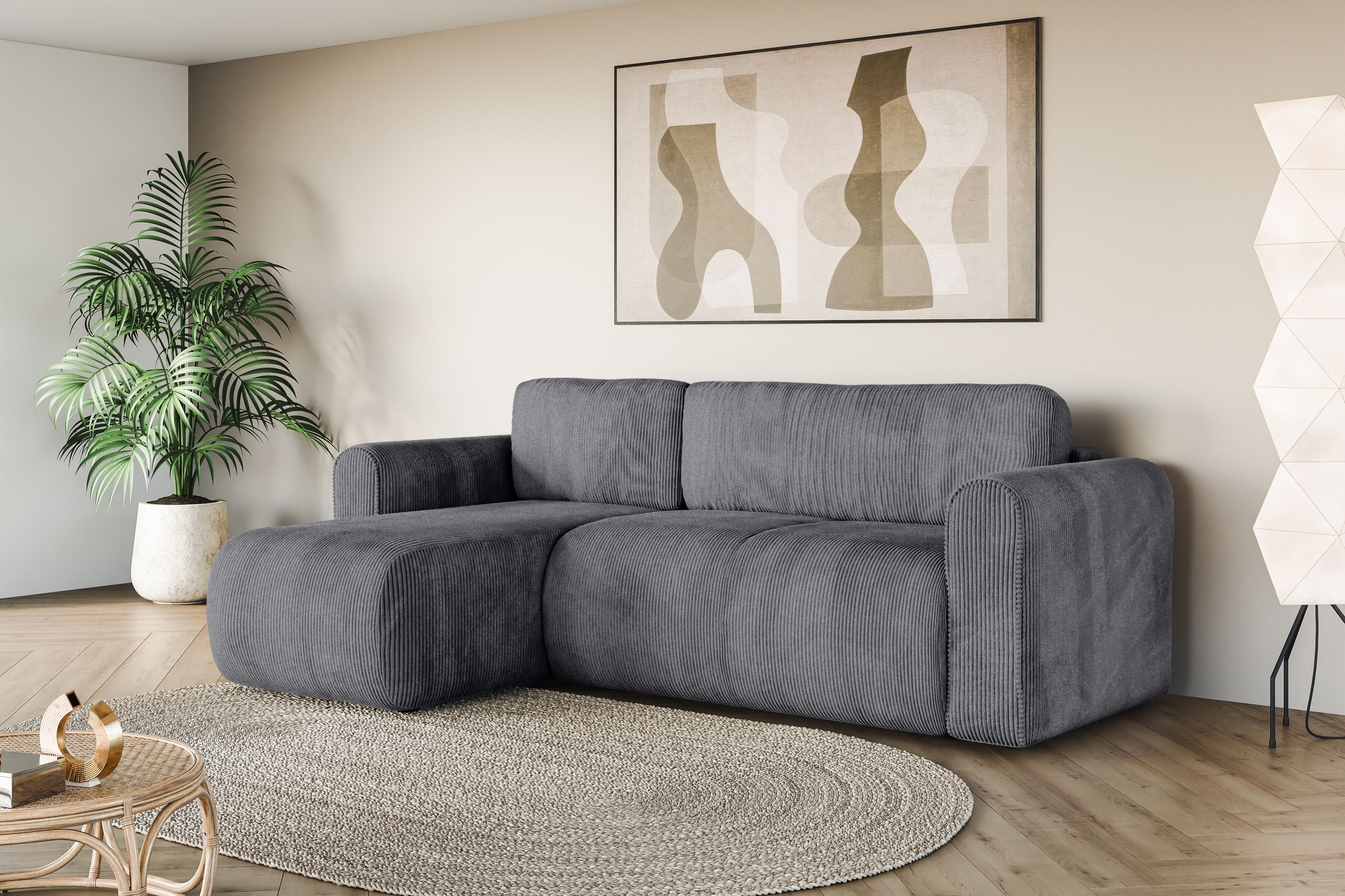 INOSIGN Ecksofa "Zacharia wahlweise Schlafsofa mit Bettkasten, B/T/H 250/16 günstig online kaufen