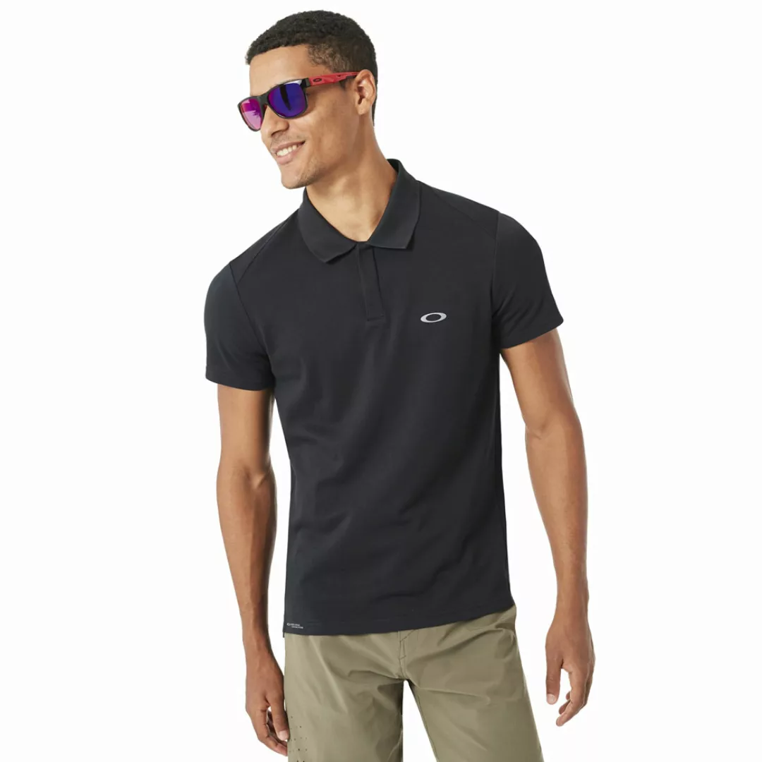 Oakley Link Short-Sleeve Herren-Poloshirt Blackout günstig online kaufen