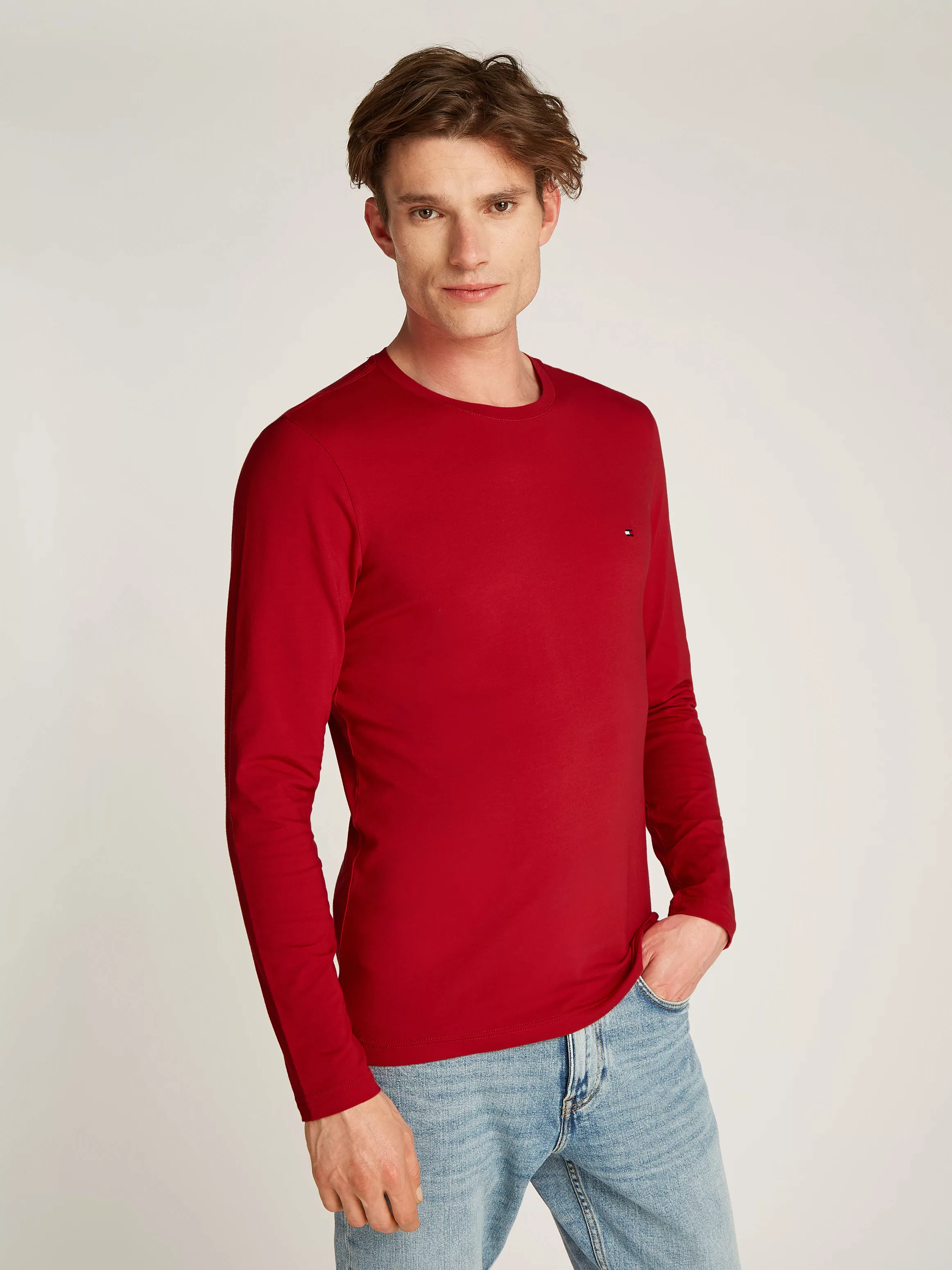 Tommy Hilfiger Langarmshirt "STRETCH SLIM FIT LONG SLEEVE", aus biologische günstig online kaufen