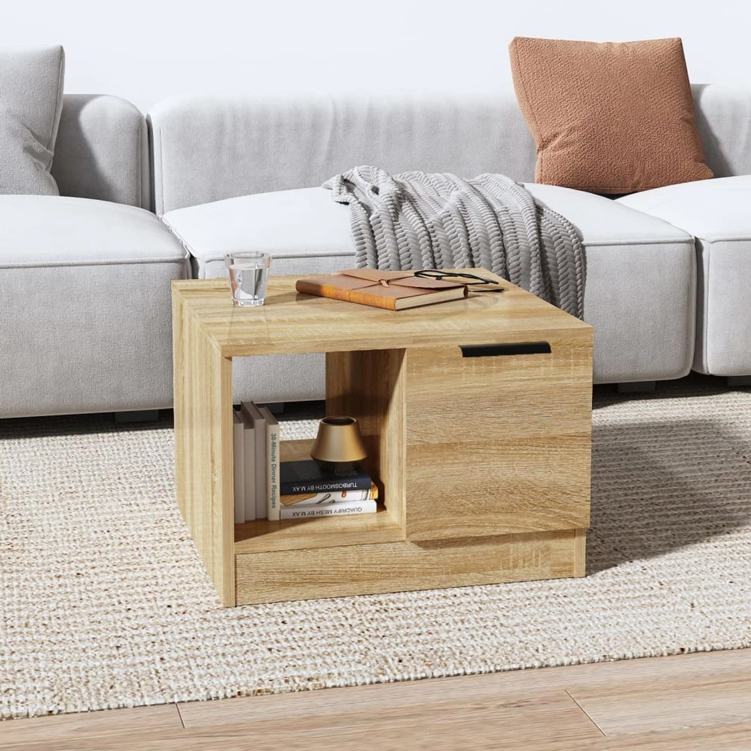 vidaXL Couchtisch Sonoma-Eiche 50x50x36 cm Holzwerkstoff günstig online kaufen