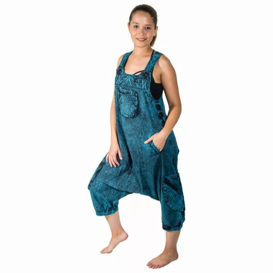 KUNST UND MAGIE Latzhose Overall Unisex Vintage Latzhose Ibiza stonewashed günstig online kaufen