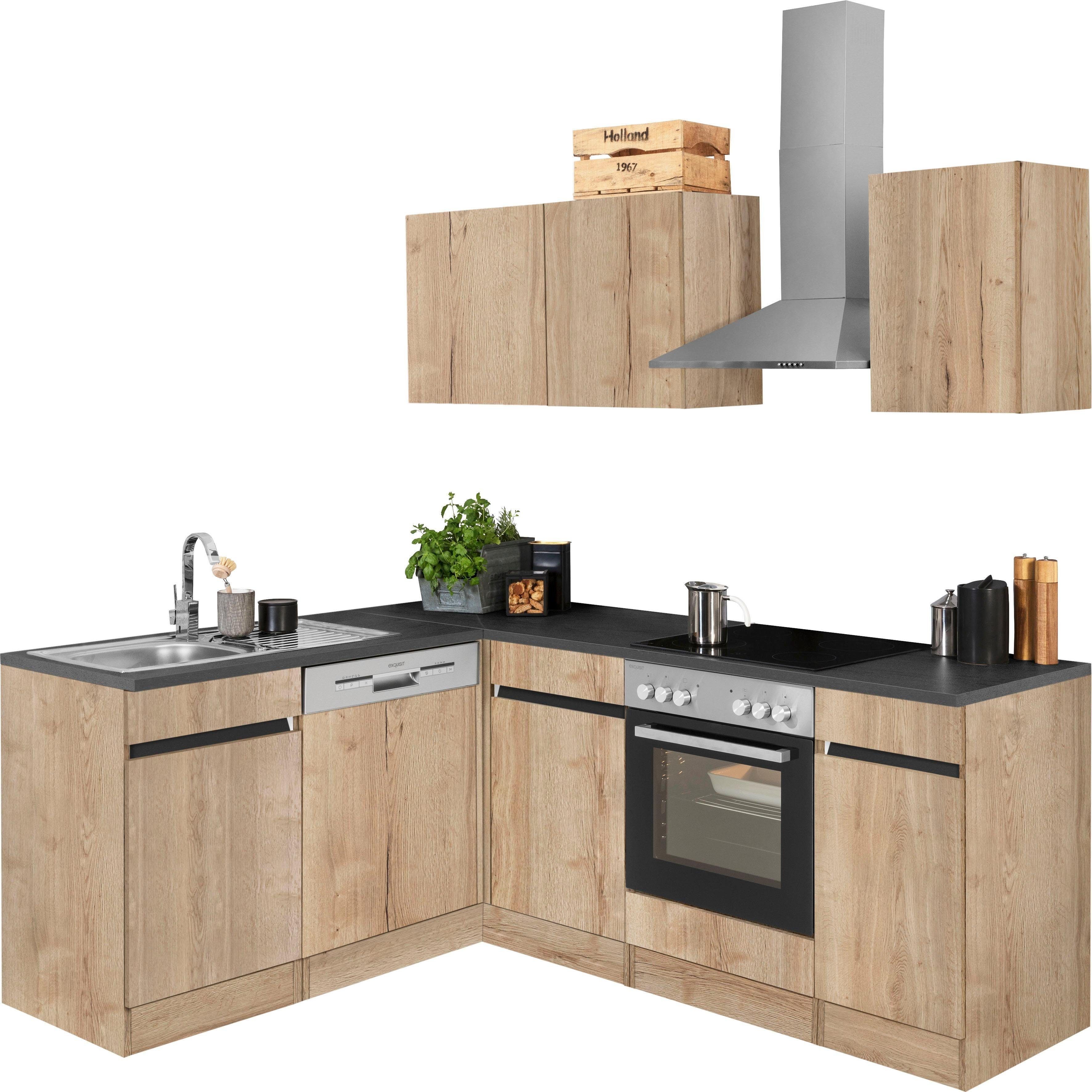 OPTIFIT Winkelküche "Roth", Stellmaße 210x175 cm,wahlweise mit E-Geräten, P günstig online kaufen