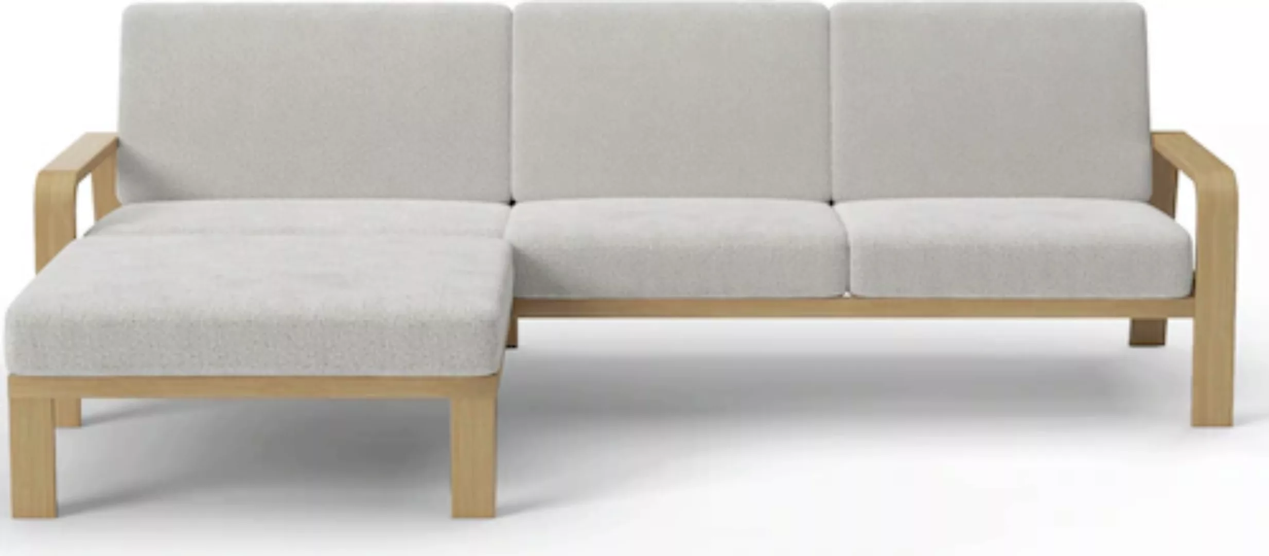 sit&more Ecksofa "Kolding L-Form", Armlehnen aus Buchenholz in natur, versc günstig online kaufen