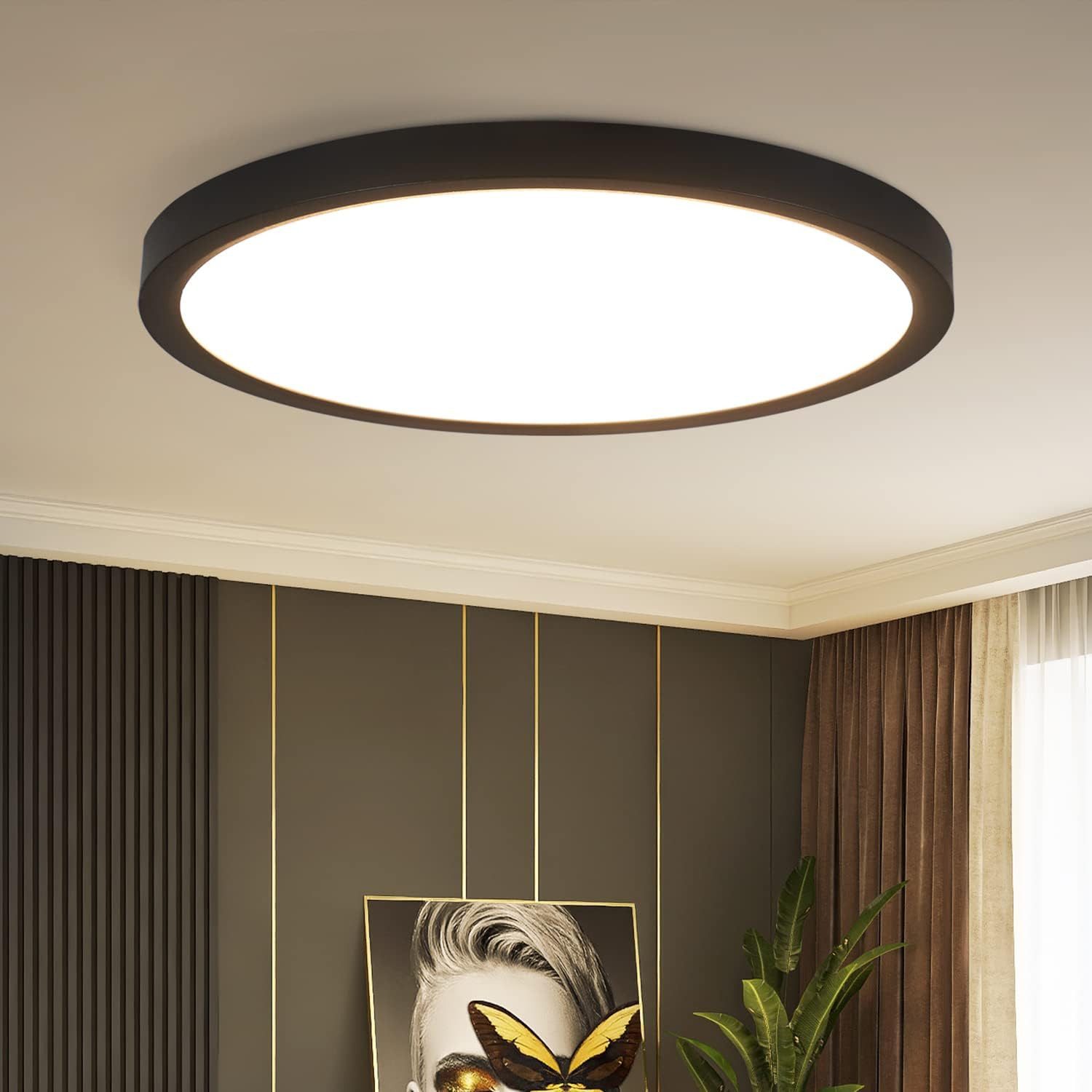 ZMH LED Deckenleuchte Wohnzimmer IP44 Deckenlampe günstig online kaufen