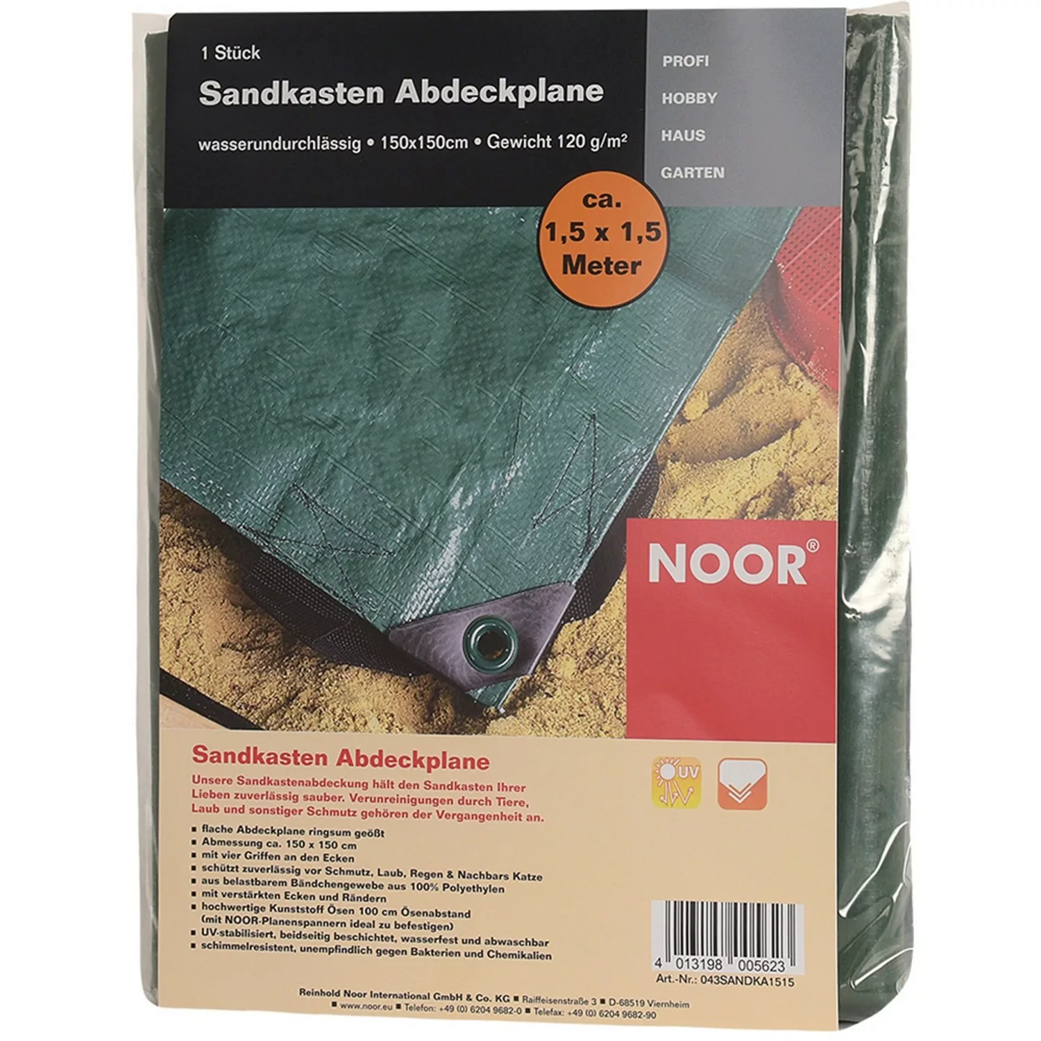 Die Noor Sandkasten-Abdeckplane 150 cm x 150 cm günstig online kaufen