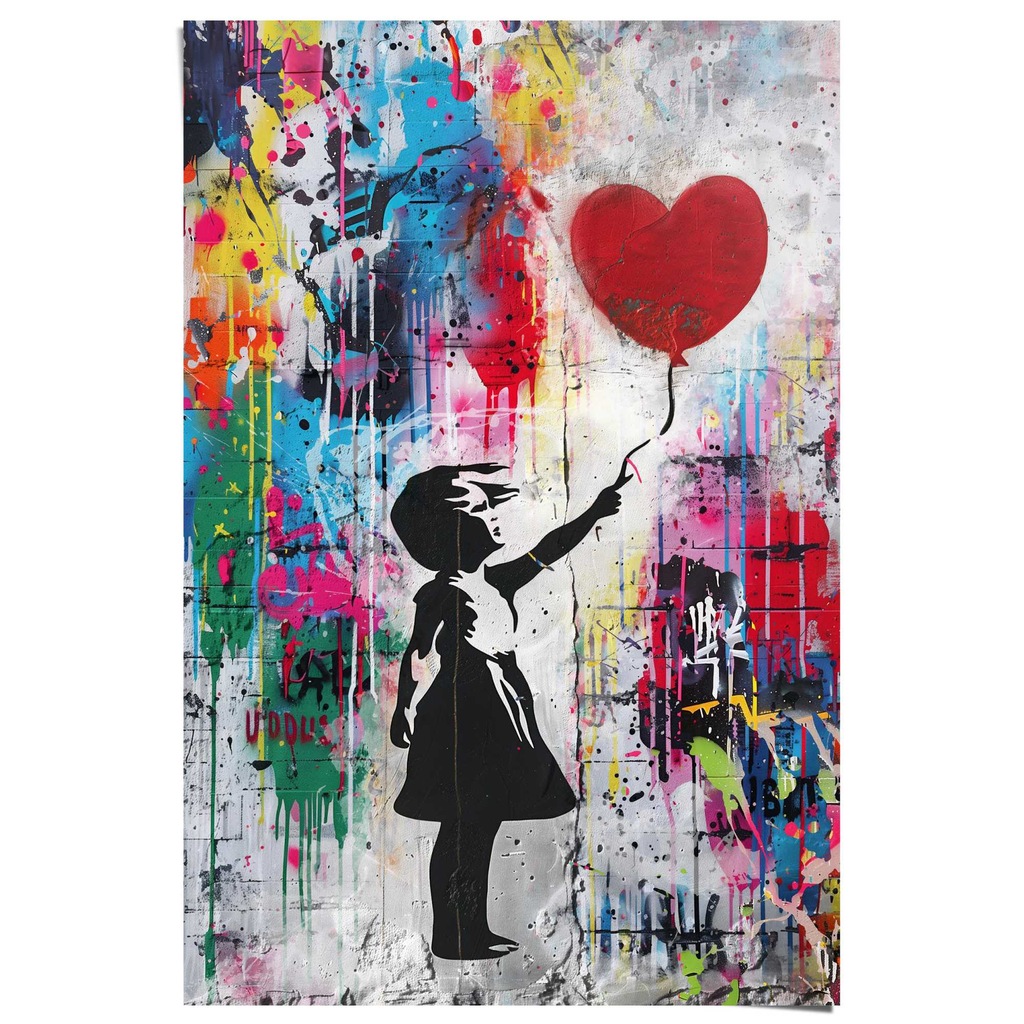 Reinders Poster "Concrete Balloon Girl" günstig online kaufen