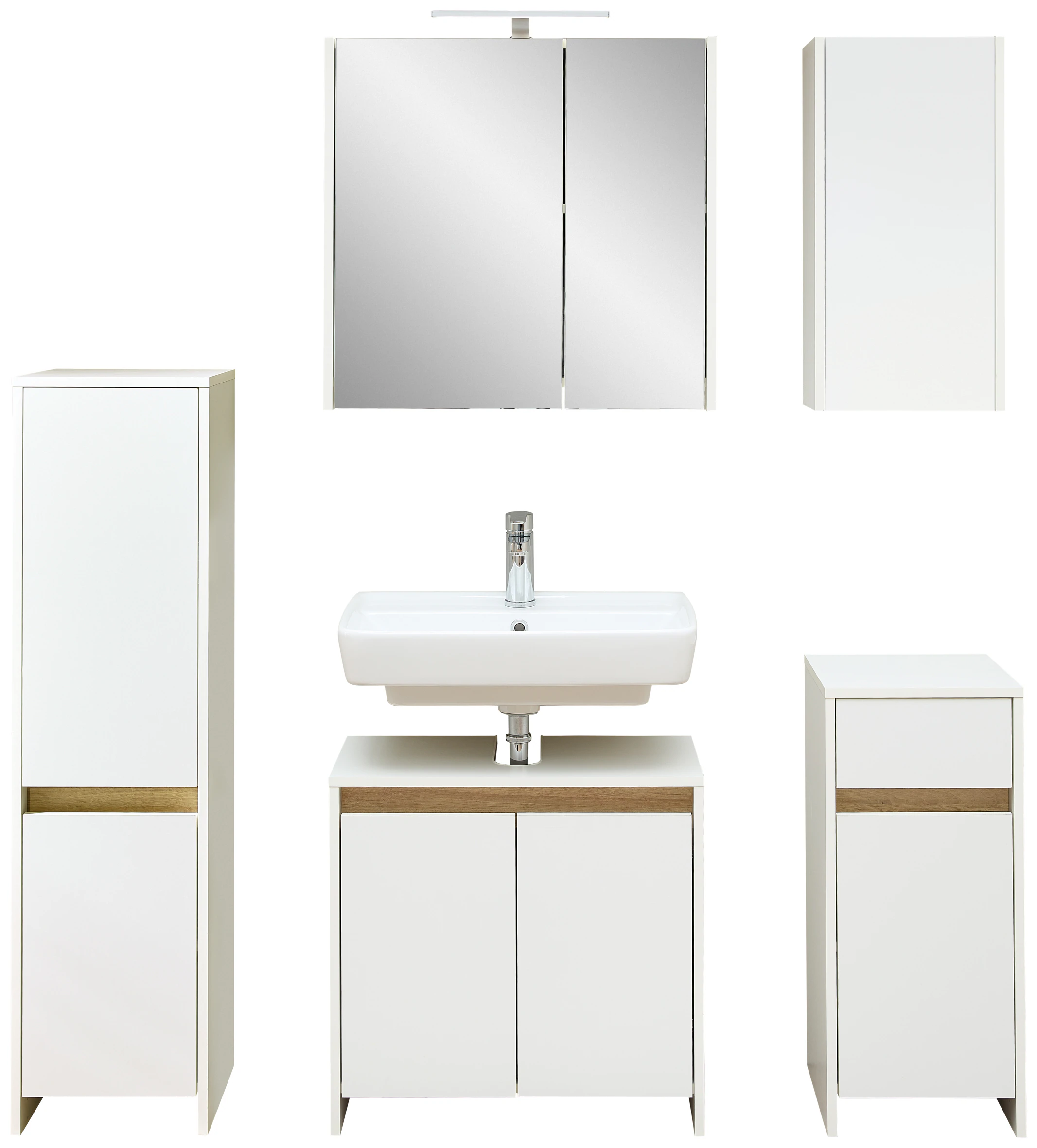 Saphir Badmöbel-Set "Quickset 100, Waschbeckenunterschrank mit Spiegelschra günstig online kaufen