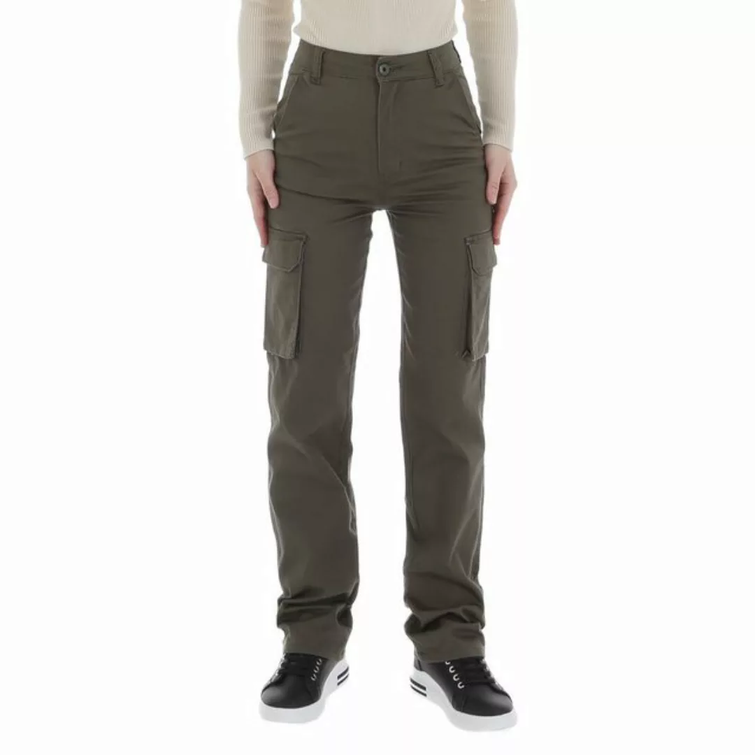 Ital-Design Cargohose Damen Freizeit (86746050) Stretch Stoffhose in Khaki günstig online kaufen