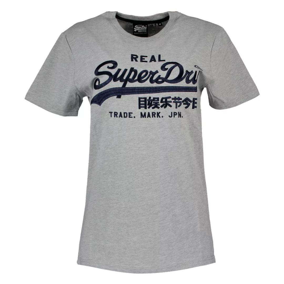 Superdry Vintage Logo Mono Kurzarm T-shirt S Grey Marl günstig online kaufen