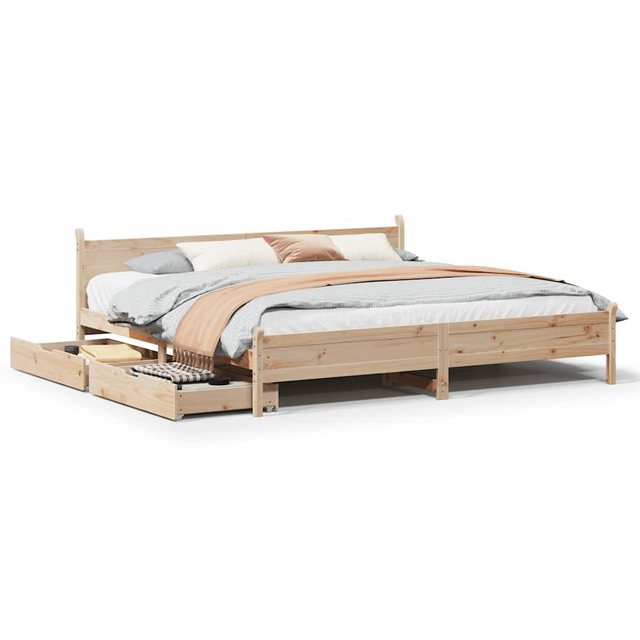 vidaXL Bett, Massivholzbett ohne Matratze 180x200 Kiefernholz günstig online kaufen