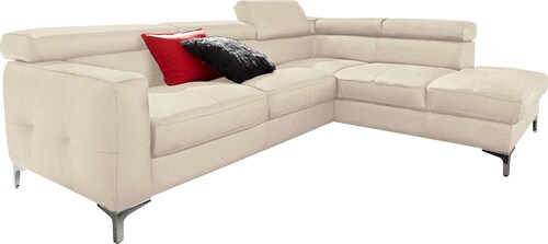 COTTA Ecksofa Sammy L-Form, mit Kopfteilverstellung, günstig online kaufen
