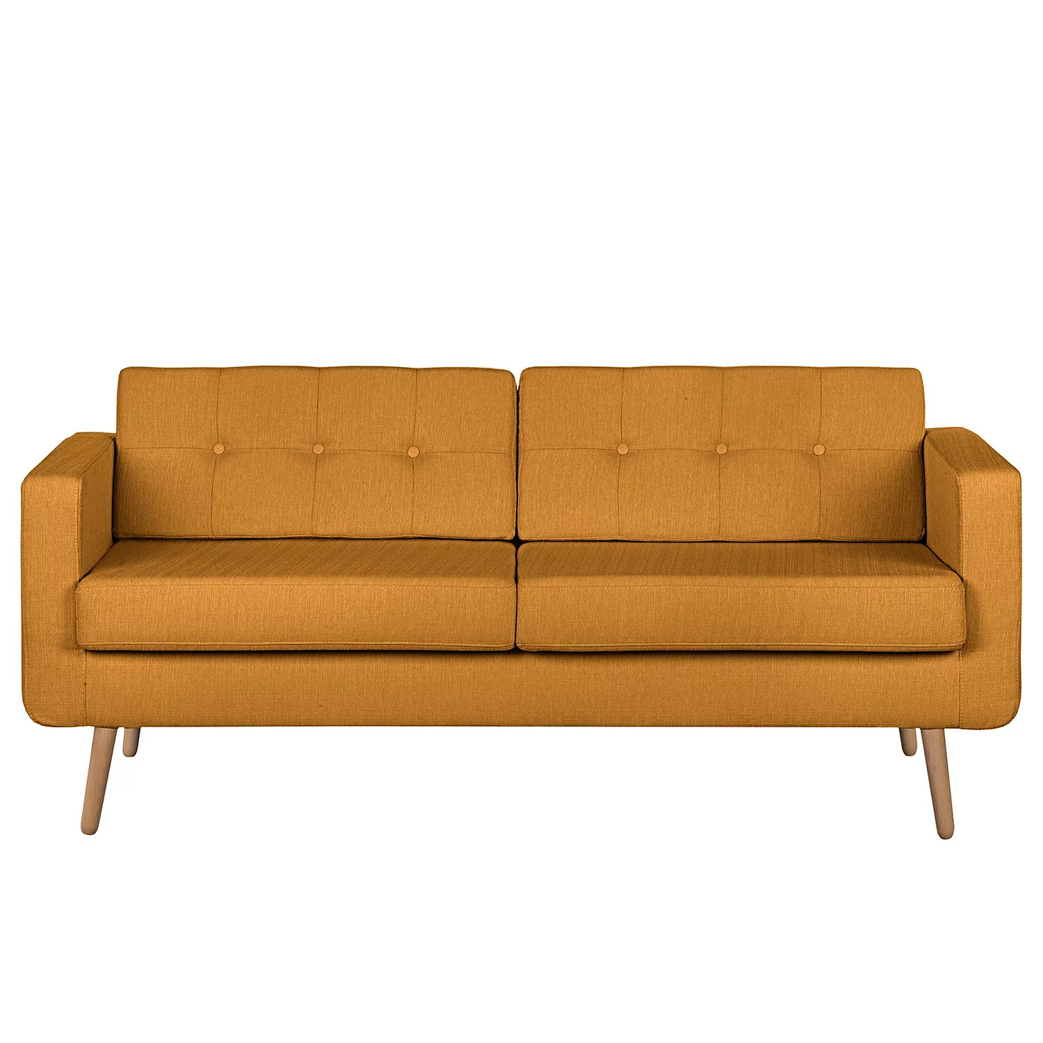 home24 Mørteens Sofa Croom I 3-Sitzer Senfgelb Webstoff 184x84x81 cm (BxHxT günstig online kaufen