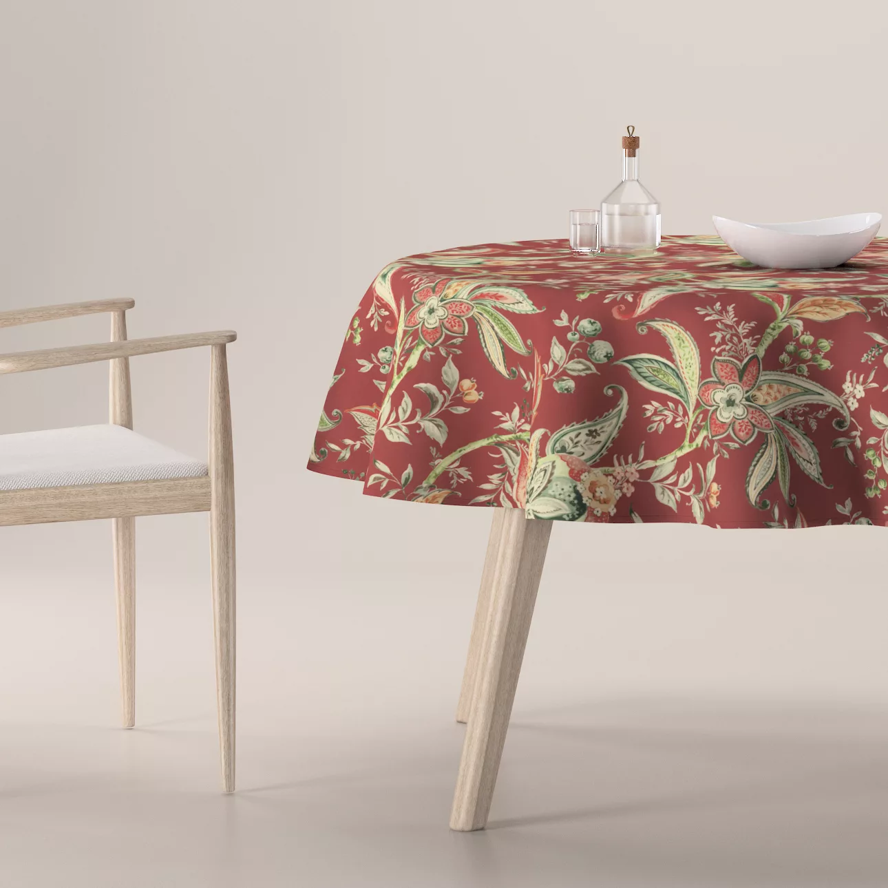 Runde Tischdecke, rot, Gardenia (142-12) günstig online kaufen