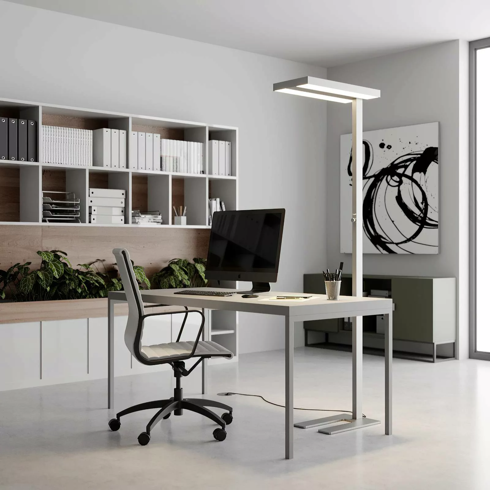 Dimmbare LED-Office-Stehleuchte Logan, 4.000K, 2er günstig online kaufen