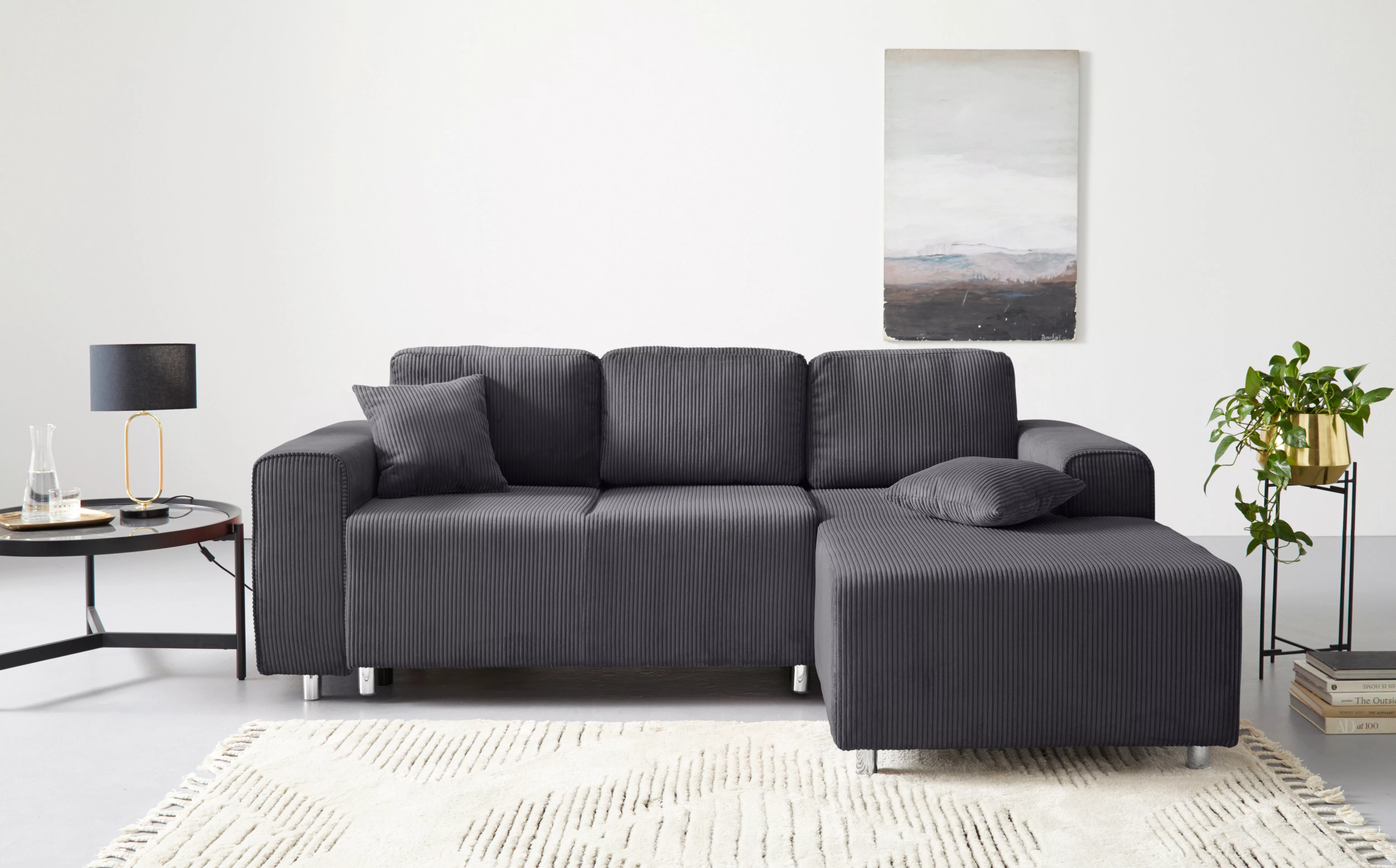 Home affaire Ecksofa "Györ", L-Form, wahlweise mit Bettfunktion und Bettkas günstig online kaufen