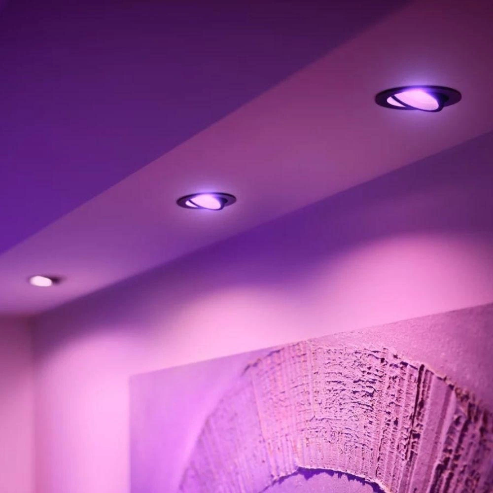 Philips Hue Bluetooth White & Color Ambiance Einbauspot Centura in Schwarz günstig online kaufen