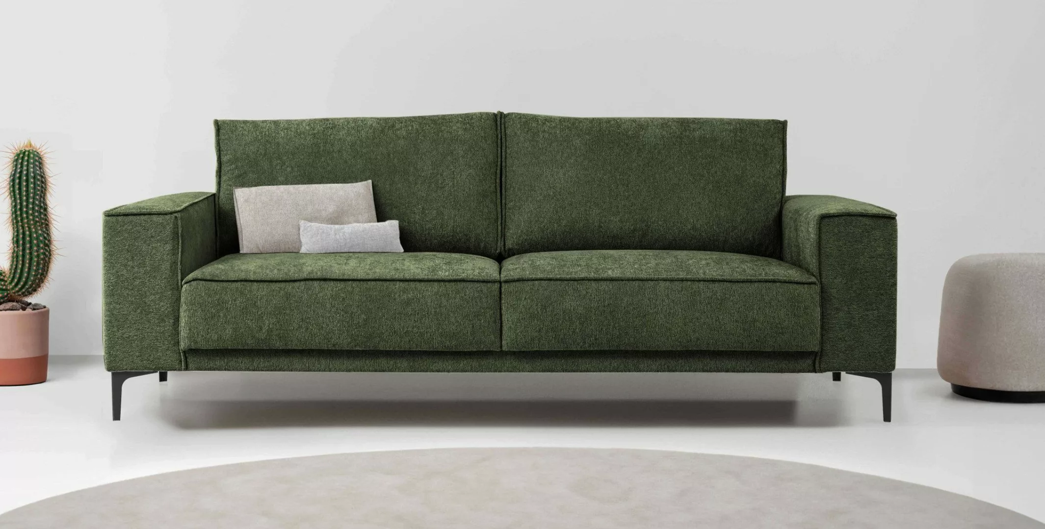 Places of Style 3-Sitzer "3er Sofa Oland, Struktur, Flachgewebe, Luxus-Micr günstig online kaufen
