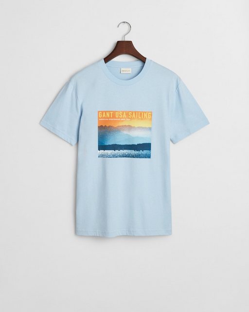 Gant T-Shirt PLACED GRAPHIC T-SHIRT, FRESH BLUE günstig online kaufen