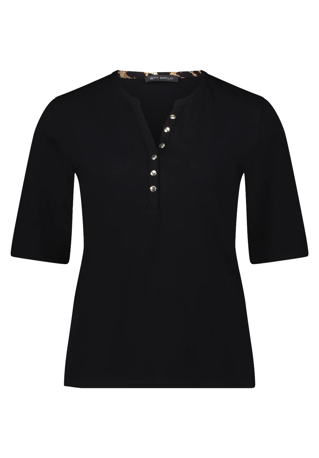 Betty Barclay Kurzarmshirt "Betty Barclay Damen Basic Shirt mit Knöpfen", ( günstig online kaufen
