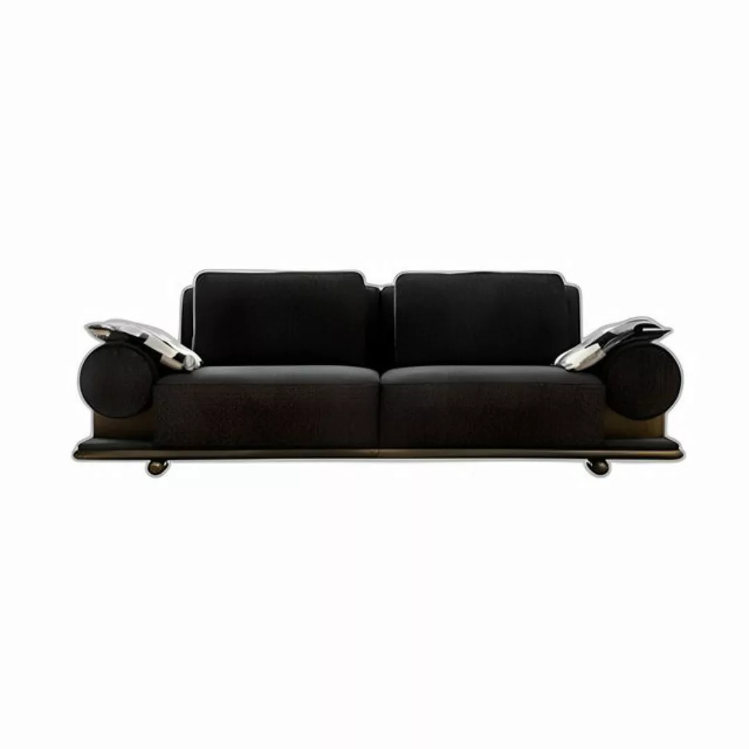 Xlmoebel 3-Sitzer Zeitgemäßer 3-Sitzer Sofa in Schwarz Mit Hochwertiger Pol günstig online kaufen