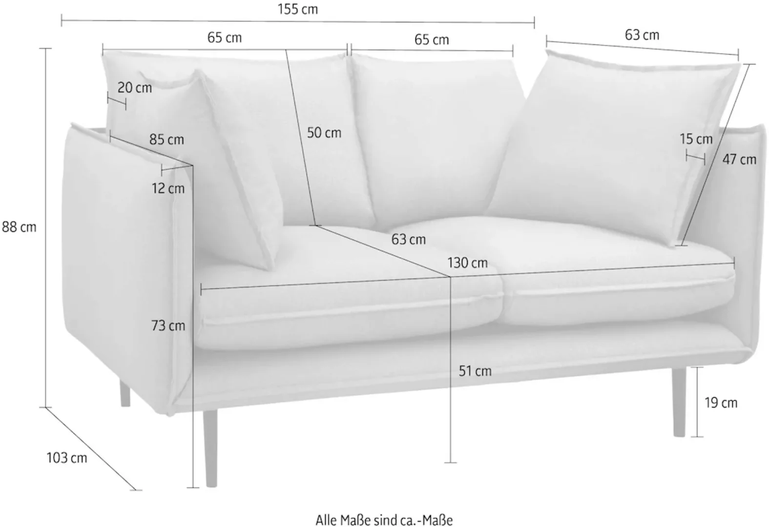 INOSIGN 2-Sitzer "Somba", mit dickem Keder und eleganter Optik günstig online kaufen