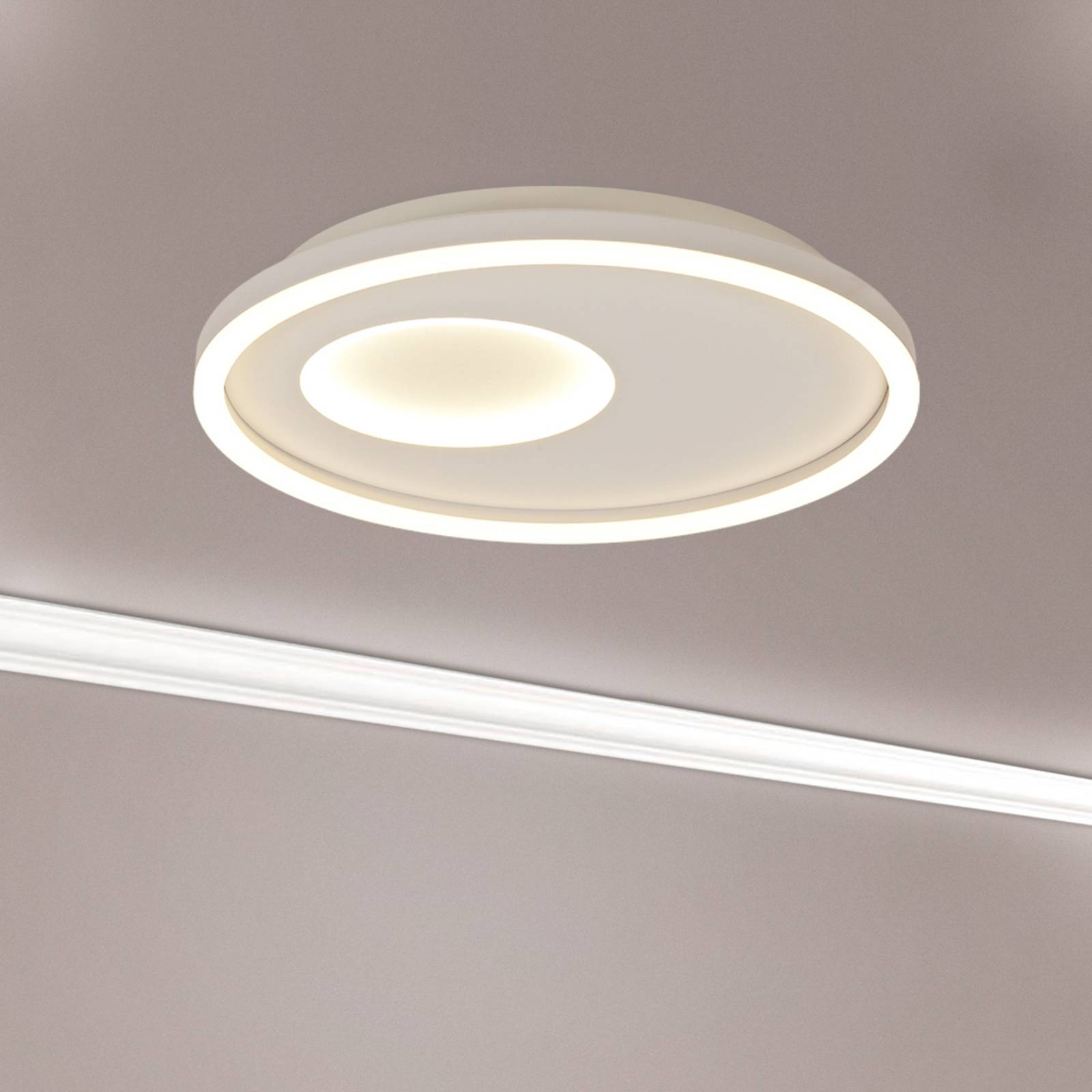 LED-Deckenlampe Krater weiß tunable white dimmbar günstig online kaufen