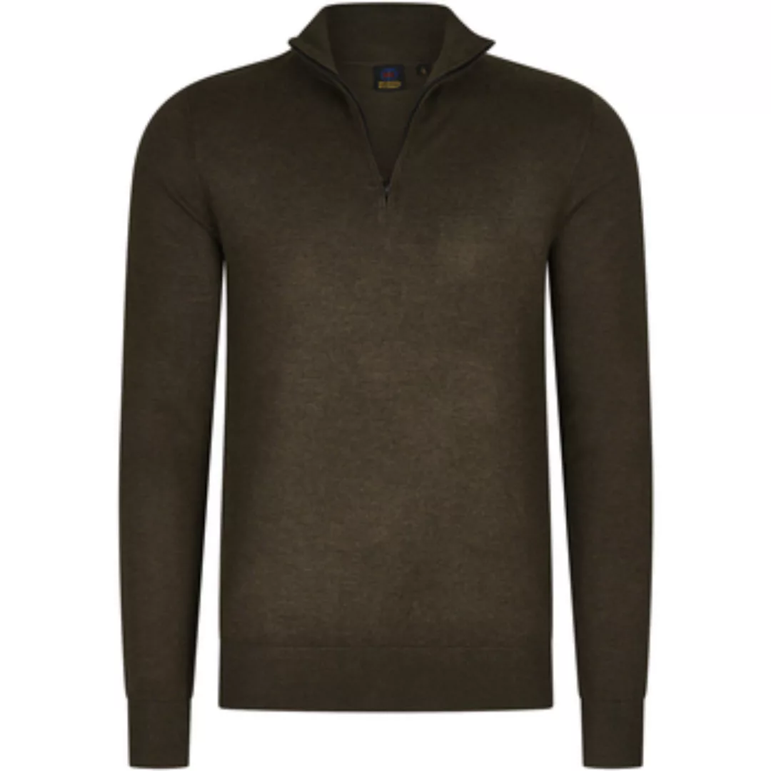 Mario Russo  Sweatshirt Half Zip Trui Cold Brown günstig online kaufen