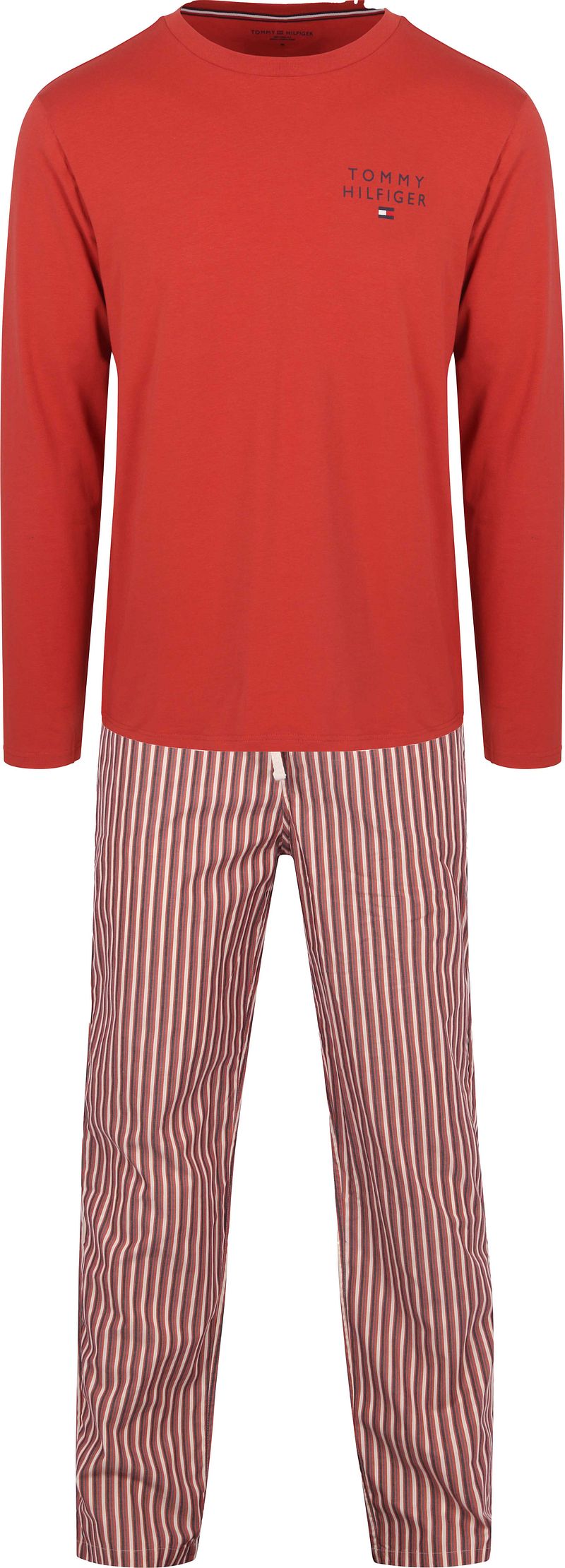 Tommy Hilfiger Pyjama Set Rot/Blau - Größe M günstig online kaufen