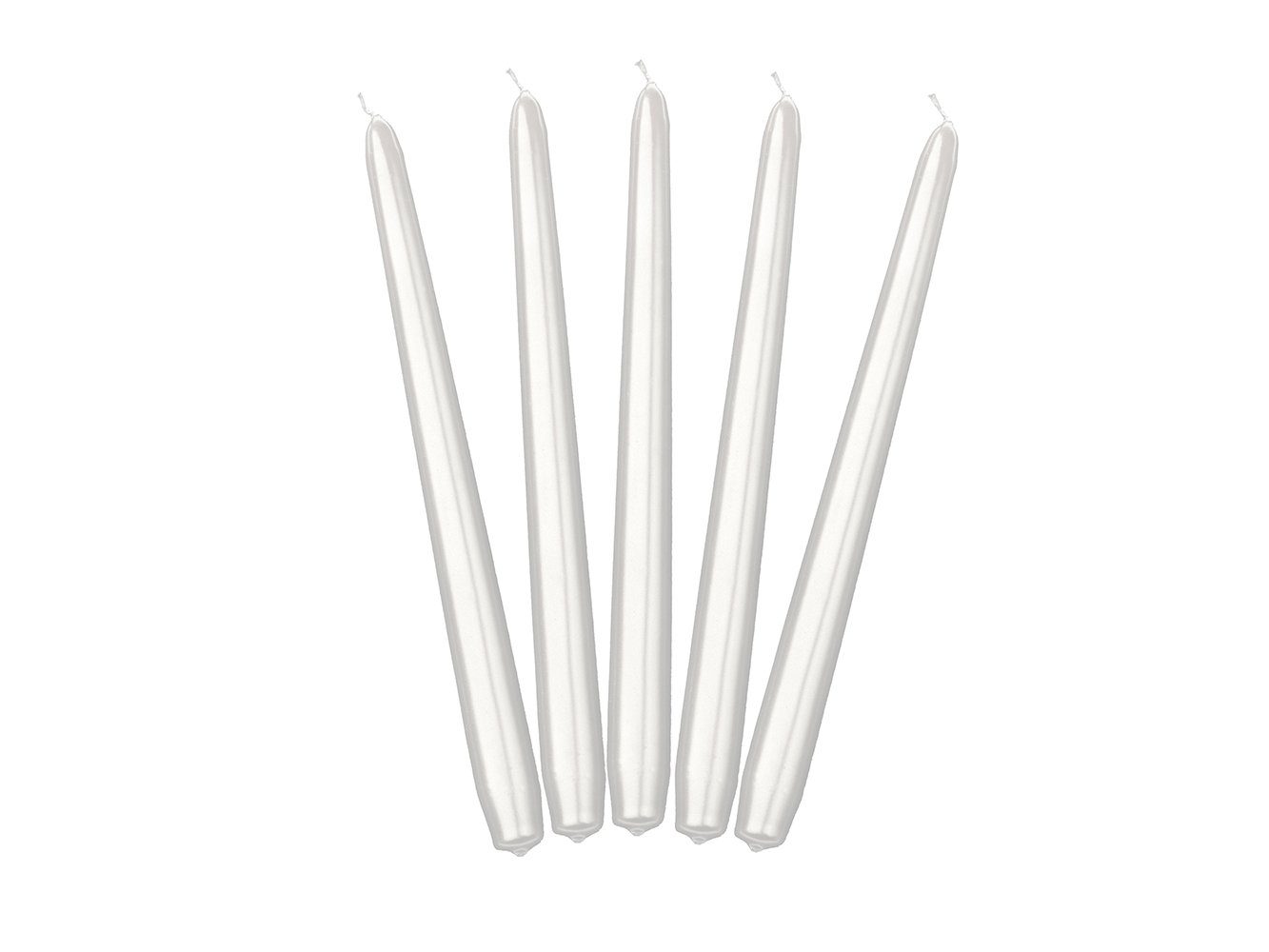 partydeco Spitzkerze, Spitzkerzen 24cm perlmutt weiß, günstig online kaufen