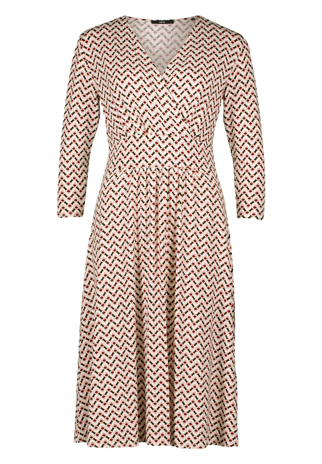 Zero Jerseykleid "zero Damen Jerseykleid mit grafischem Print", Wickeldesig günstig online kaufen